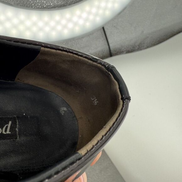 Paul Green Emmy Oxfords US 6 UK 3.5 Black Patent Leather Cap Toe Lace Up Shoes - Picture 14 of 16